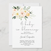 Een Baby bloeit groen en bloeit baby shower Kaart (Voorkant)