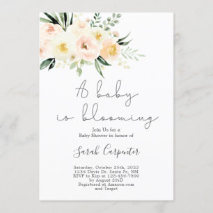 Een Baby bloeit groen en bloeit baby shower Kaart