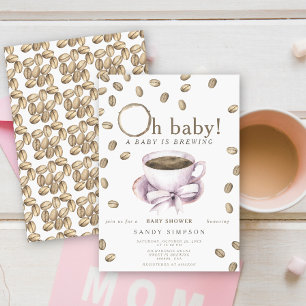 Een Baby breekt Baby shower van Baby-koffiebonen. Kaart