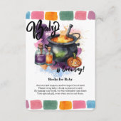 Een Baby breekt | Cute Halloween Baby shower Informatiekaartje (Voorkant)