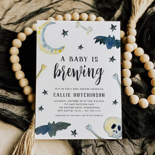 Een Baby breekt   Cute Halloween Baby shower Kaart