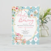 Een Baby breekt de Baby shower van de Tea Partij r Kaart (Staand voorkant)