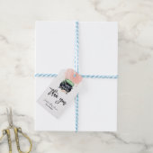 een baby breekt Halloween Baby shower Roze Cadeaulabel (Met Touw)