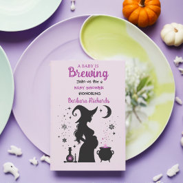 Een Baby breekt halloween heks Baby shower Kaart
