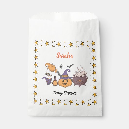 Een Baby breekt halloween witch Baby shower Bedankzakje (Voorkant)