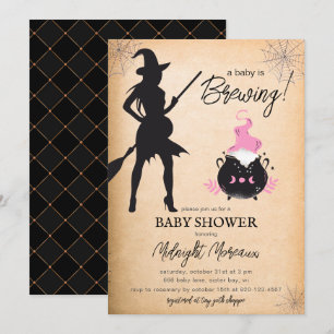 Een Baby breekt heks Halloween Baby shower Kaart