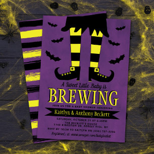 Een Baby breekt heks Halloween Baby shower Kaart
