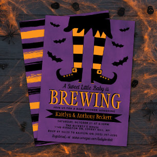 Een Baby breekt heks Halloween Baby shower Kaart