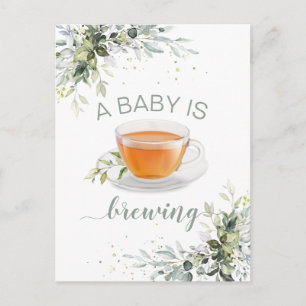 Een baby breekt het Baby shower van de Tea Party Briefkaart