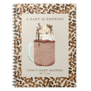 Een Baby breekt Iced Koffiegast van het Baby showe Notitieboek