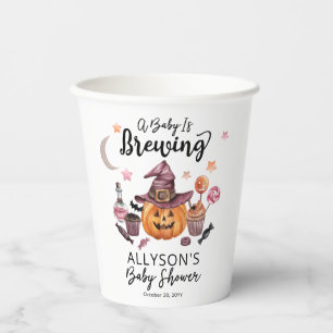 Een Baby breekt Jack-O-Lantern Halloween Shower Papieren Bekers