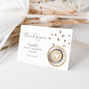 Een Baby breekt koffie-Baby shower Bedankkaart