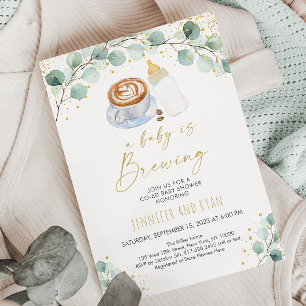 Een Baby breekt koffie-Baby shower Kaart
