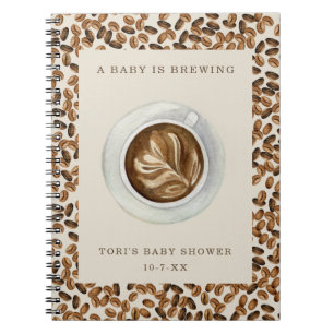 Een Baby breekt koffie-bonen Baby shower-gast Notitieboek