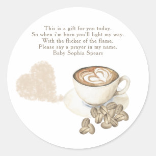 Een baby brouwt baby - Gebedskaars label