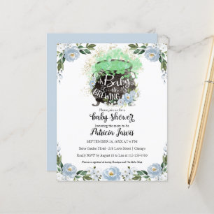 Een baby brouwt baby shower budget uitnodiging