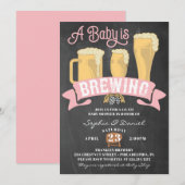 Een Baby brouwt Baby shower uitnodiging (Voorkant / Achterkant)