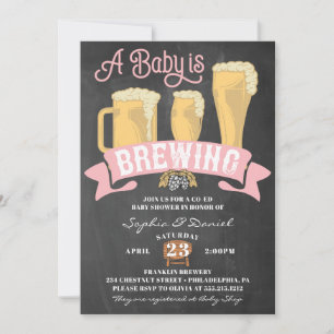 Een Baby brouwt Baby shower uitnodiging