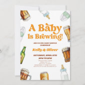 Een Baby brouwt bier Baby fles Baby shower Kaart (Voorkant)