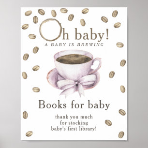 Een baby brouwt Boeken voor baby Poster