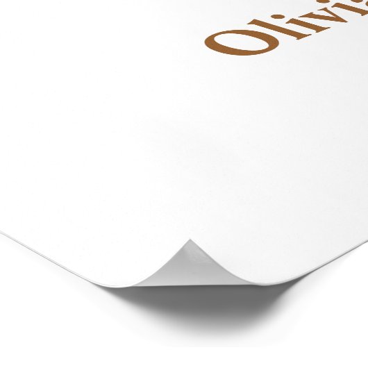 Een Baby brouwt bruin Baby shower welkomstbord Poster (Hoek)