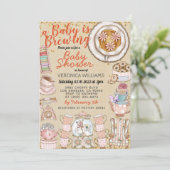 Een Baby brouwt Douche Uitnodiging (Staand voorkant)