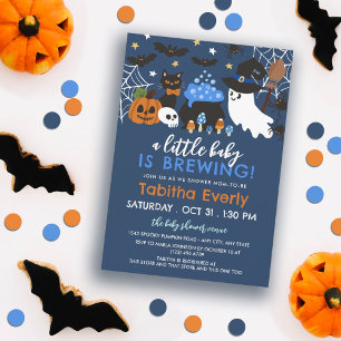 Een Baby brouwt een Halloween Baby shower Kaart