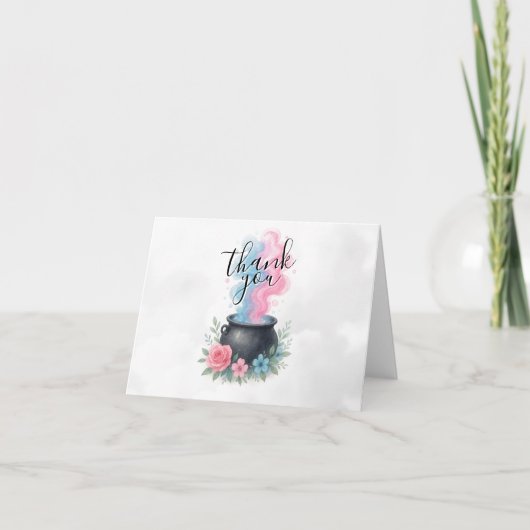 Een Baby brouwt een Halloween ketel Bedankkaart (Voorkant)