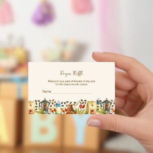 Een Baby brouwt een koffieluierkaartje Informatiekaartje