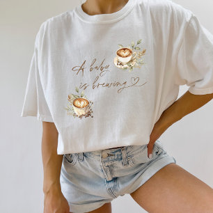 Een Baby brouwt een wit T-shirt Coffee Baby