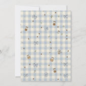 Een baby brouwt Gingham koffie baby shower Kaart (Achterkant)
