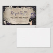 Een Baby brouwt Gotische Halloween Luier Raffle Informatiekaartje (Voorkant / Achterkant)