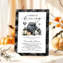 Een Baby Brouwt Halloween Baby Shower