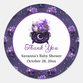 Een Baby Brouwt Halloween Baby Shower Sticker