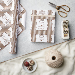 Een Baby Brouwt Koffie Baby Shower Feest Cadeaupapier