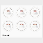 Een Baby Brouwt Koffie Thema Douche Favor Ronde Sticker (Vel)