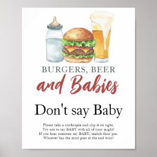 Een baby brouwt melk Zeg niet baby Poster