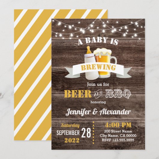 Een baby brouwt of Babies brouwen Kaart (Voorkant / Achterkant)