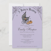 Een Baby brouwt Paarse gotische Baby shower Kaart (Voorkant)