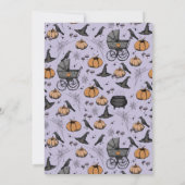 Een Baby brouwt Paarse gotische Baby shower Kaart (Achterkant)