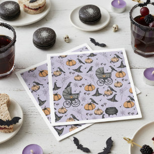 Een Baby brouwt Paarse Victoriaans Baby-koets Servet