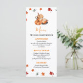 Een Baby brouwt Pumpkin Spice Coffee Baby shower Menu (Staand voorkant)