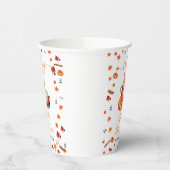 Een Baby brouwt Pumpkin Spice Coffee Baby shower Papieren Bekers (Links)