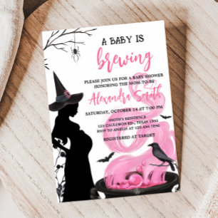 Een Baby brouwt roze heks Baby shower Kaart
