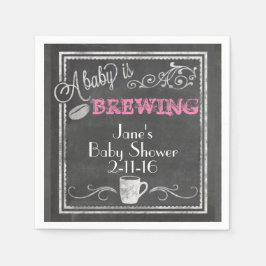 Een Baby brouwt servet (meisje)