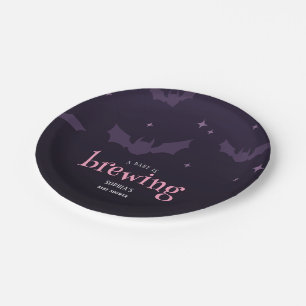 Een Baby brouwt spookachtig Baby shower Papieren Bordje