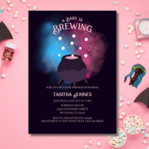Een Baby brouwt Spooky Gender Reveal Cauldron