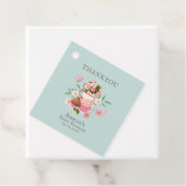 Een Baby brouwt Tea Party Baby shower Bedankjes Labels (In situ)