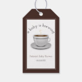 Een Baby brouwt Tea Party Baby shower Cadeaulabel (Voorkant)