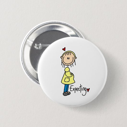 Een Baby Button verwachten (Voorkant /achterkant)